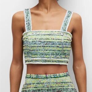 NWT Le Superbe Beach Tweed Crop Top